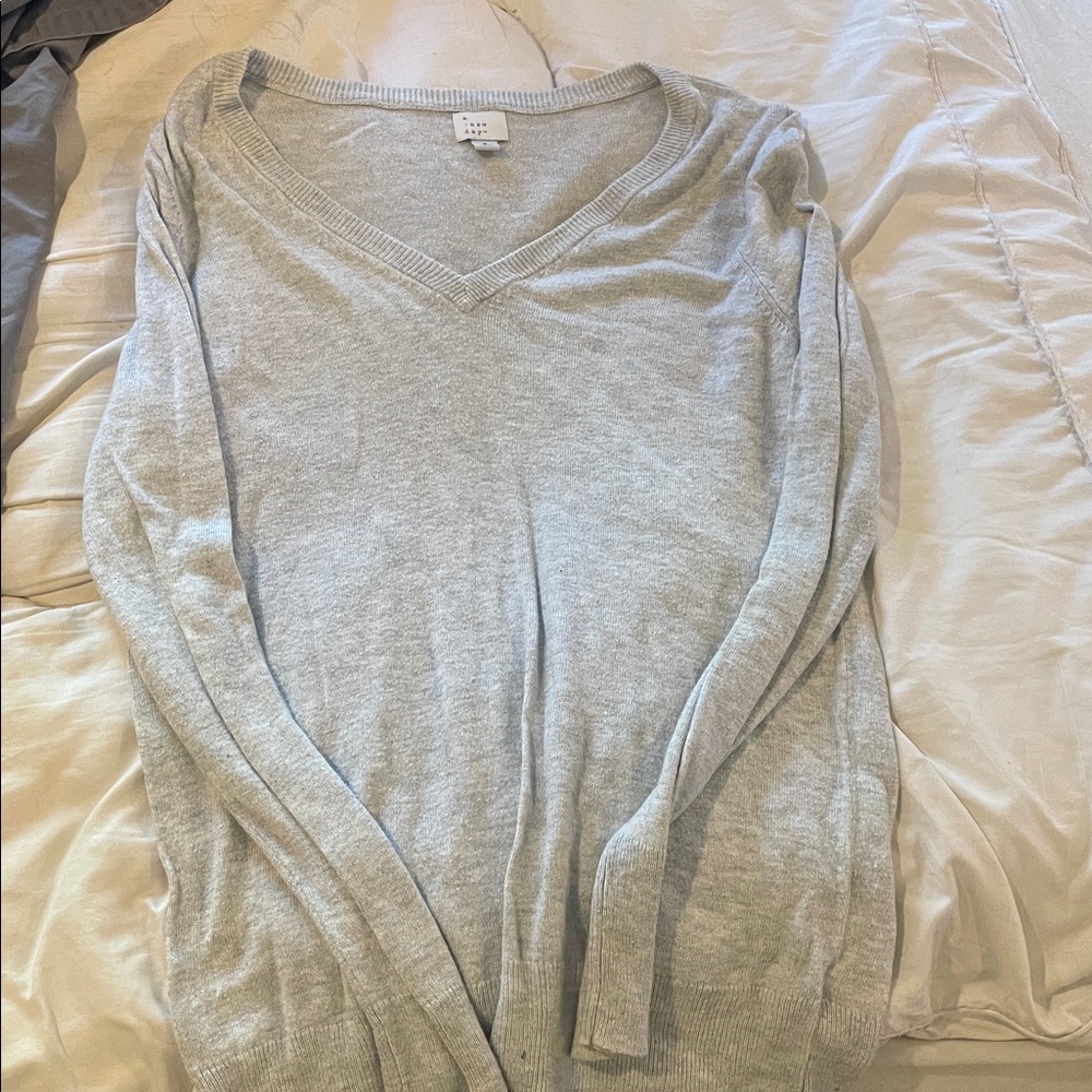 A New Day Heather Gray Knit Top